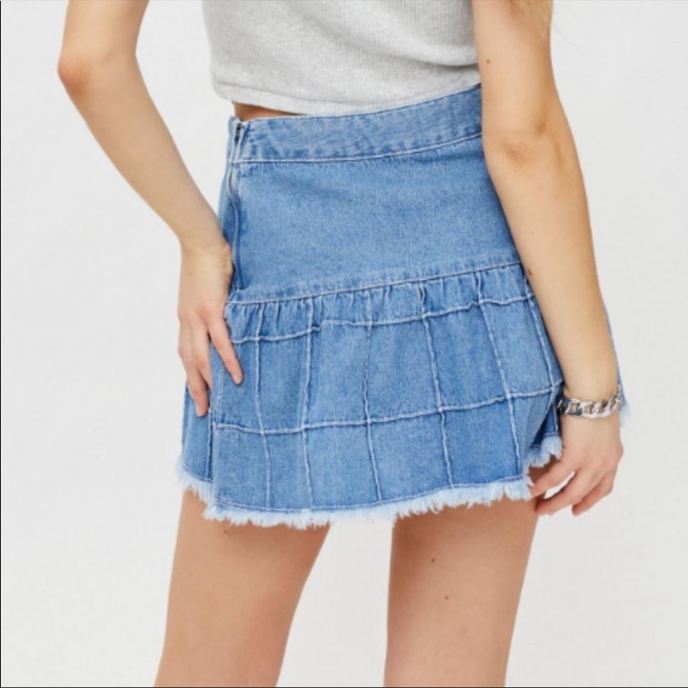 Urban Ruffle Denim Skirt - Picture 2 of 6